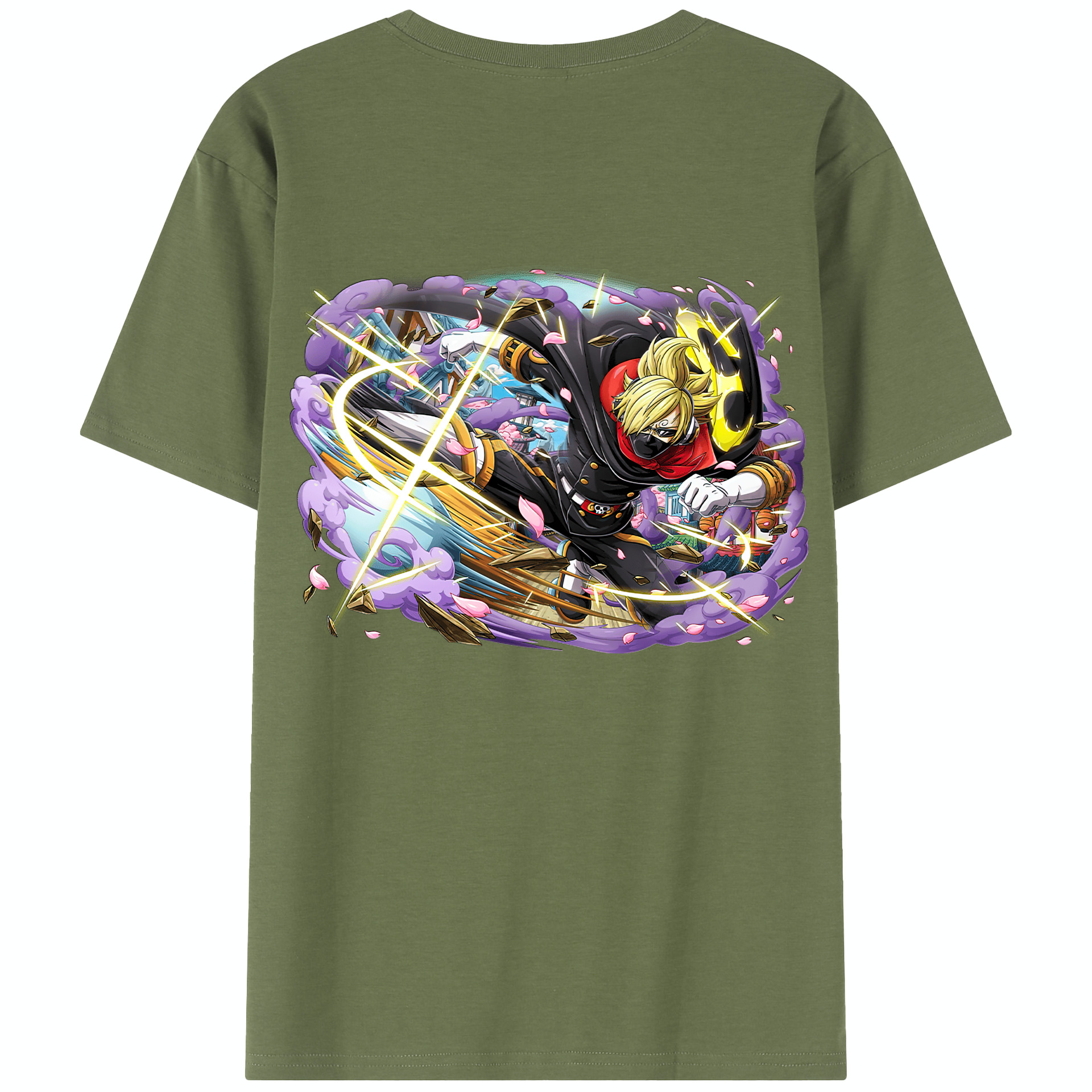 ワンピース サンジ ONE PIECE Sanji 綿100％半袖Tシャツ（背面プリント）